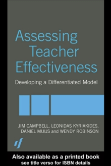 Assessing Teacher Effectiveness : Different models