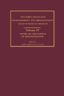 Papers on the Science of Administration