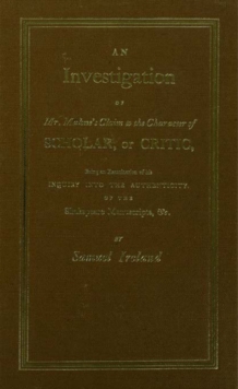 Investigation into Mr. Malone's Claim to Charter of Scholar : Volume 24