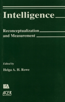 Intelligence : Reconceptualization and Measurement