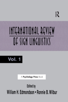 International Review of Sign Linguistics : Volume 1