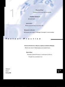 Textual Practice : Volume 9 Issue 1