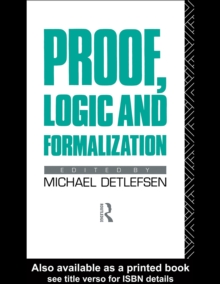 Proof, Logic and Formalization