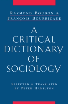 A Critical Dictionary of Sociology