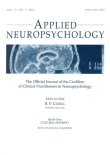 Cultural Diversity : A Special Issue of applied Neuropsychology