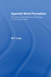 Spanish Word Formation