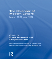 Calendar Modern Letts 4v Cb : Cal of Modern Letters