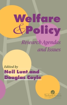 Welfare And Policy : Research Agendas and Issues