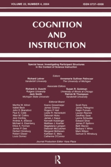 Investigating Participant Structures in the Context of Science Instruction : A Special Issue of Cognition and Instruction