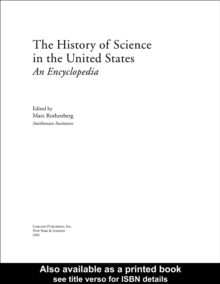 History of Science in United States : An Encyclopedia