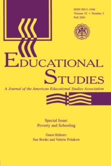 Poverty and Schooling : A Special Issue of Educational Studies