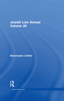 Jewish Law Annual Volume 20