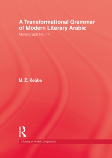 Transformational Grammar Of Modern Literary Arabic