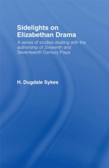 Sidelights on Elizabethan Drama