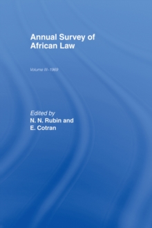 Annual Survey of African Law Cb : Volume Three : 1969