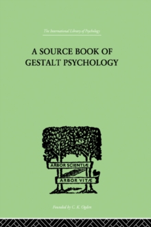 A Source Book Of Gestalt Psychology