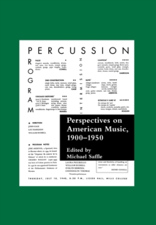 Perspectives on American Music, 1900-1950