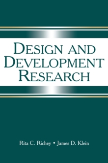 Design and Development Research : Methods, Strategies, and Issues