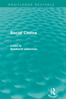 Social Choice (Routledge Revivals)