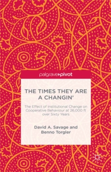 The Times They Are A Changin' : The Effect of Institutional Change on Cooperative Behaviour at 26,000ft over Sixty Years