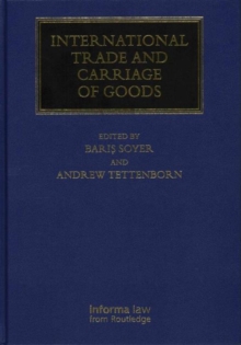 International Trade and Carriage of Goods, Hardback Book International Trade and Carriage of Goods, Hardback Book