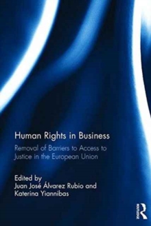 Human Rights in Business : Removal of Barriers to Access to Justice in the European Union, Hardback Book Human Rights in Business : Removal of Barriers to Access to Justice in the European Union, Hardback Book