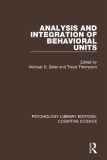 Analysis and Integration of Behavioral Units, Hardback Book Analysis and Integration of Behavioral Units, Hardback Book