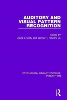 Auditory and Visual Pattern Recognition, Hardback Book Auditory and Visual Pattern Recognition, Hardback Book