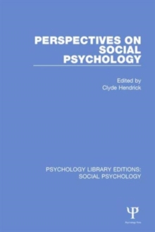 Perspectives on Social Psychology, Hardback Book Perspectives on Social Psychology, Hardback Book