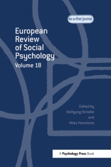 European Review of Social Psychology: Volume 18, Paperback / softback Book European Review of Social Psychology: Volume 18, Paperback / softback Book