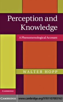 Perception and Knowledge : A Phenomenological Account