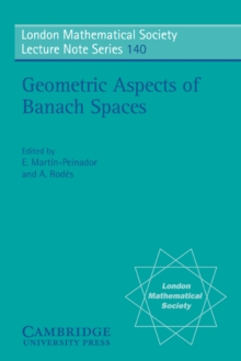 Geometric Aspects of Banach Spaces : Essays in Honour of Antonio Plans