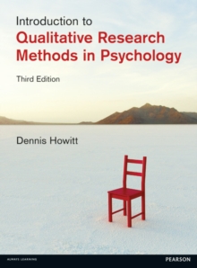 Introduction to Qualitative Research Methods in Psychology, Paperback / softback Book Introduction to Qualitative Research Methods in Psychology, Paperback / softback Book