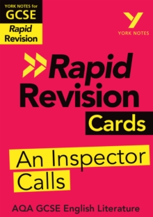 York Notes for AQA GCSE Rapid Revision Cards: An Inspector Calls catch up, revise and be ready for and 2023 and 2024 exams and assessments