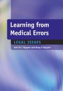 Learning from Medical Errors : Legal Issues