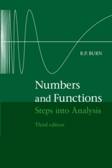 Numbers and Functions : Steps into Analysis