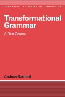 Transformational Grammar : A First Course