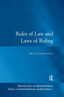 Rules of Law and Laws of Ruling : On the Governance of Law