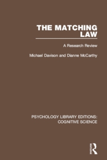 The Matching Law : A Research Review