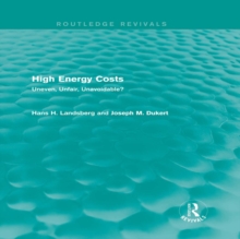 High Energy Costs : Uneven, Unfair, Unavoidable?