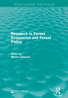 Research in Forest Economics and Forest Policy