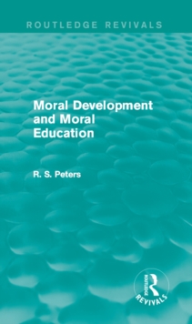 Moral Development and Moral Education (REV) RPD