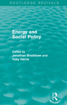 Energy and Social Policy (Routledge Revivals)