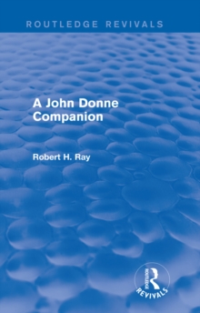 A John Donne Companion (Routledge Revivals)