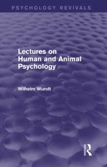 Lectures on Human and Animal Psychology