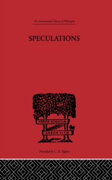 Speculations : Essays on Humanism and the Philosophy of Art