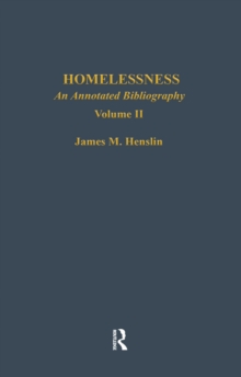 Homelessness : An Annotated Bibliography