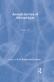 Annual Survey of African Law Cb : Volume One : 1967