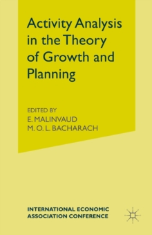 Activity Analysis in the Theory of Growth and Planning