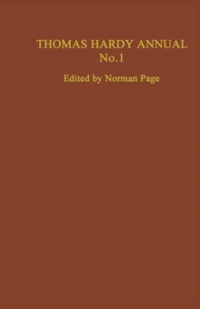 Thomas Hardy Annual No. 1